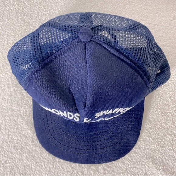 Vintage Blue Hammonds&Swaffords Paint&Body Shop Mesh Back Snap Back Trucker Hat - Picture 5 of 10